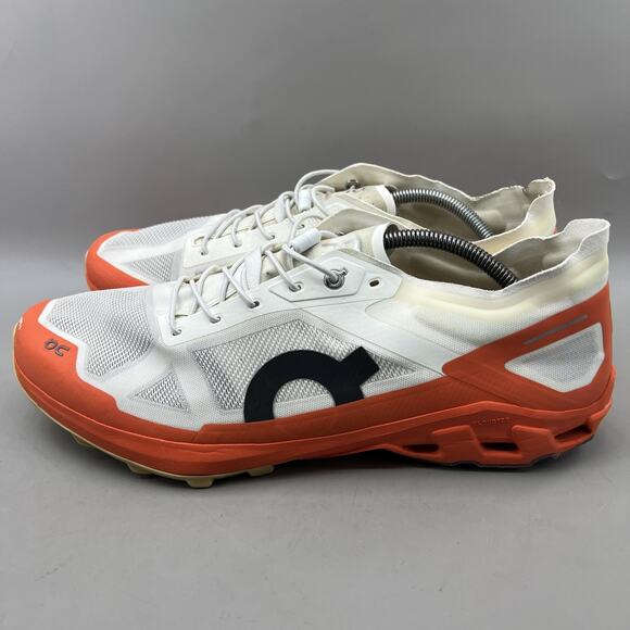 On Running Cloudventure Peak 3 Trail Shoes Men's 13 White Orange Running Sneaker - Picture 3 of 9